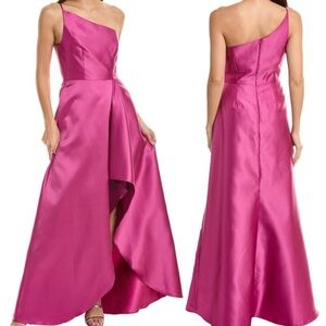 Elegant Pink One-Shoulder Dress